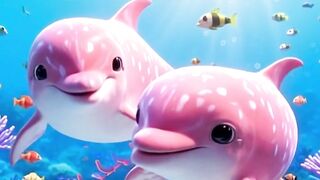 Smiling Dolphins in a Tropical Paradise