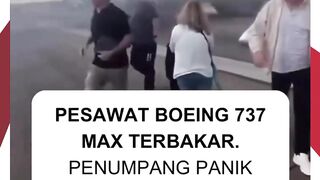 Detik-detik yang merekam saat Pesawat American Airlines tujuan Miami terbakar sesaat sebelum lepas landas di Bandara Denver, AS.