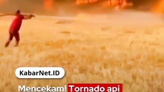 MENEGANGKAN! TORNADO API MUNCUL DI TENGAH KEBAKARAN HUTAN DI TURKI