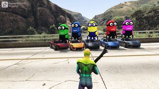 Minions Bounce Down a Mountain  GTA V  sl nano geek MinionMountain GTA5Bounce RagdollEffect