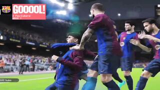 Gol Spektakuler Barcelona ke Gawang Real Madrid!  PES 2025