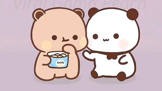 Bubu dudu kissing Chips kha rahe karrr karrr