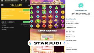 STARJUDI jackpot Perkalian X500 Membuat peluang menanganda makin besar