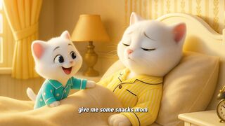 Kitten helps her mother
