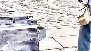 Years of patience brought this  the pigeons become part of my performance