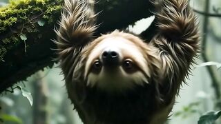 Sloth in Rainforest Canopy   Natures Slowest Wanderer in 4K