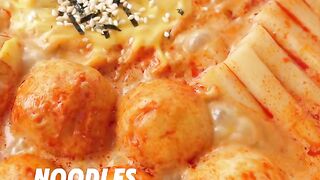 cheese rice cake spicy chicken noodles