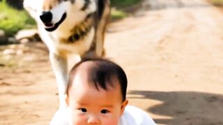 Cat saved the Baby from Wolf