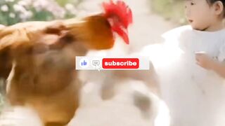 Toddler vs Rooster  Hilarious AI Fight You Didnt Know You Needed!