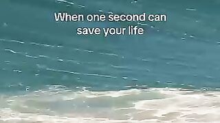 One second can change everything in big wave surfing.bigwaves  surf rescue extreme  viral save