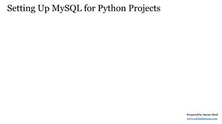 MySQL Installation on Windows  Set Up MySQL for Python Projects FAST