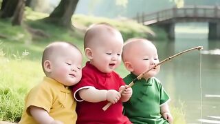 Three Brother catch fishes