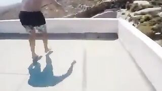 Jumping In Pool Party