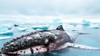 Whale Iinjured by Barnacles was Successfully Rescued