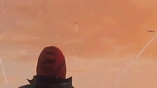 Spiderman fly and fly