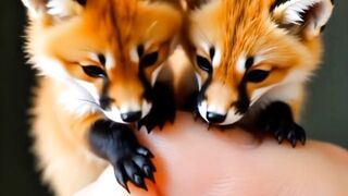 Cute baby fox video