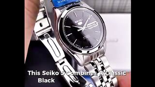Seiko 5 Automatic Black Dial Mens Watch