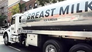 Spotted The Frida Baby Breast Milk Ice Cream Truck! LoL Lactation Station in the Wild