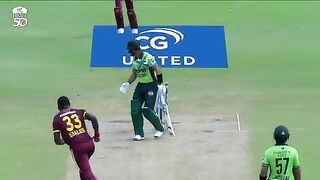 Babar azam out on duck