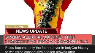 Spains Alex Palou Wins Third Consecutive Indycar