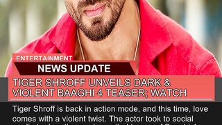 Tiger Shroff Unveils Dark Violent Baaghi Tease