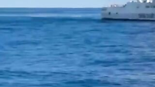 NEW FOOTAGE China Coast Guard Ship Severely Damaged in Collision with PLA Navy Destroyer
