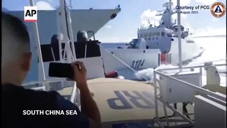 Chinese Navy and Coast Guard ships collide during chase against Philippine