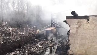 Взрыв и пожар в пороховом цеху на заводе под Рязанью: первые кадры с места