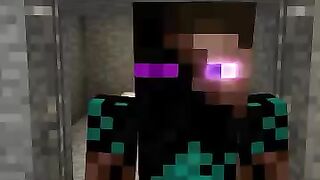 Escape from the villain in Minecraft