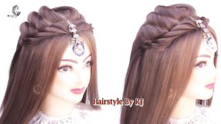 Engagement hairstyle for wedding l mehndi hairstyle l front variation l wedding hairstyles kashee's