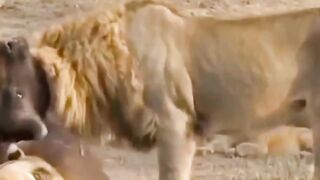 Lion v/s Buffalo