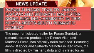Param Sundari Trailer Janhvi Kapoor and Sidharth