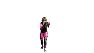 3D Animated Character Dance Moves on a White Background