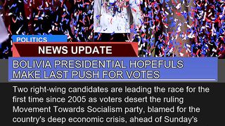 Bolivia Presidential Hopefuls Make Last Push for V