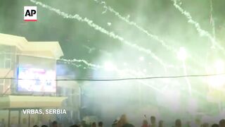 Serbia police intervene as pro and anti-government protesters