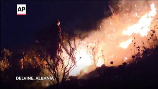 Firefighters battle wildfires across Europe as heatwave