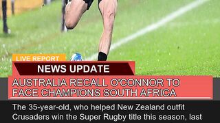 Australia Recall Oconnor to Face Champions South