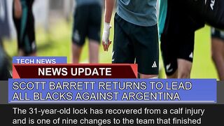 Scott Barrett Returns to Lead All Blacks Against a