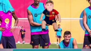 Lamine Yamal Mengejek Laporta Gavi Saat Latihan.