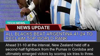 All Blacks Beat Argentina to Reclaim Top Wor