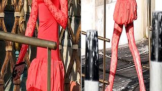 Lily Collins Ditches the Platform Heels in Favour