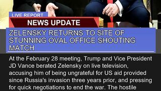 Zelensky Returns to Site of Stunning Oval Office S