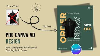 How I Designed a Professional Clothing Ad in Canva 2025