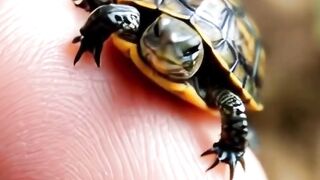 Baby Turtle Doing Its Best and Failing Adorably!  shorts cuteanimals cute viral viralshorts