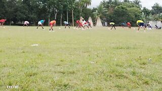 when i play football.