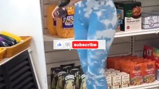 Funny Supermarket Challenge Woman Checks the Size of Veggies!