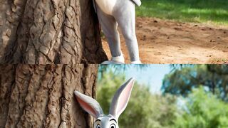 Cute Bunny with Carrot   Find the Difference Challenge