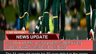 South Africa Spinner Subrayen Cited for Suspect Ac