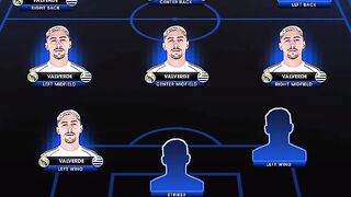 Federico Valverde has now played in almost every position for Real Madrid