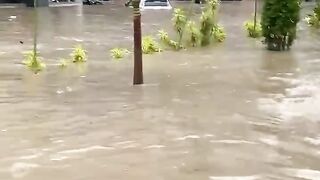 it feels as if the ocean water has entered the city of Karachi.